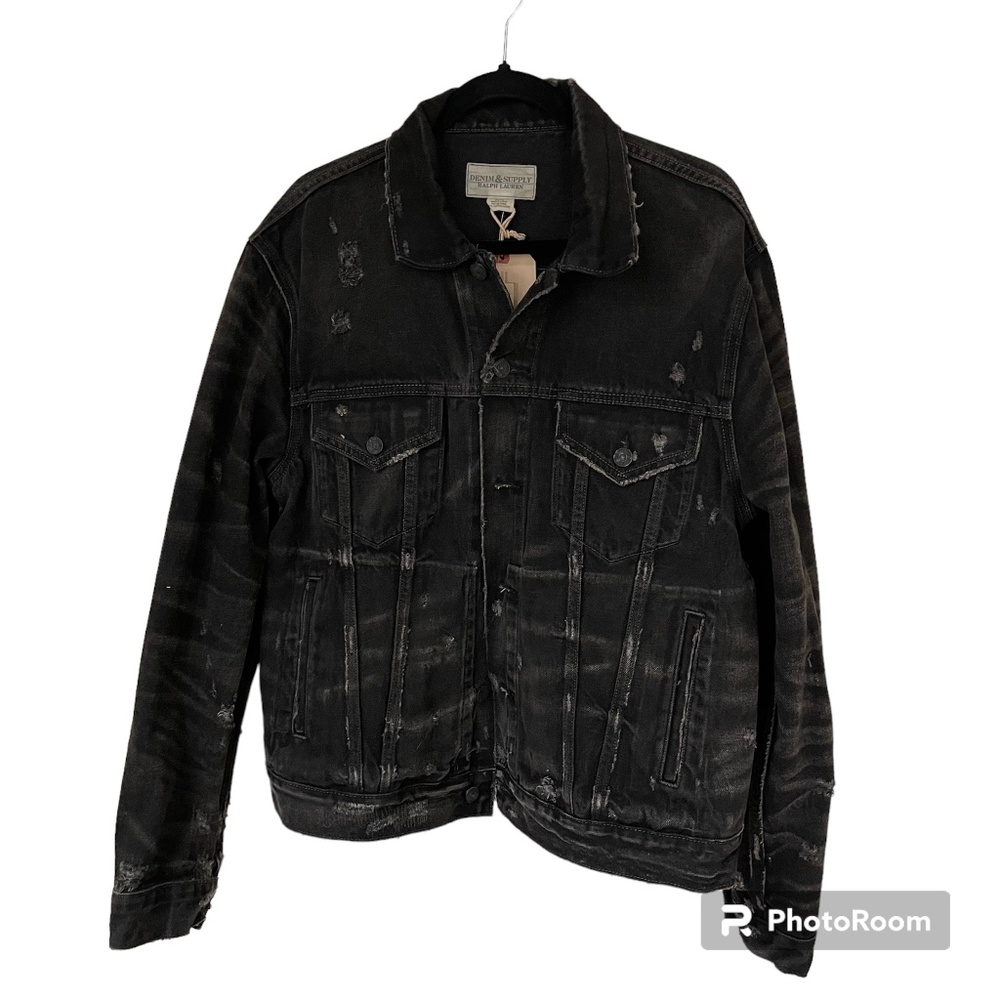 Ralph Lauren Denim & Supply distressed Denim Jacket Size XL